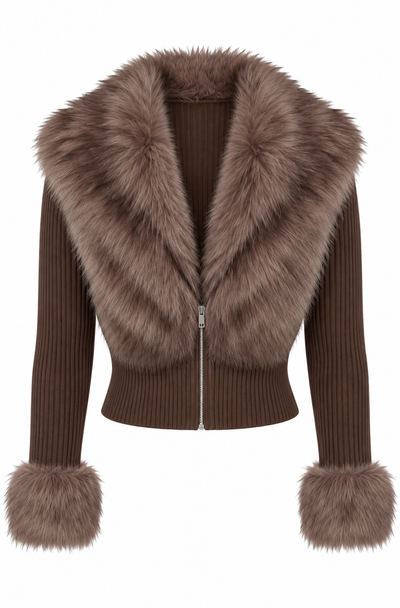 IVY - FELLKRAGEN STRICKJACKE