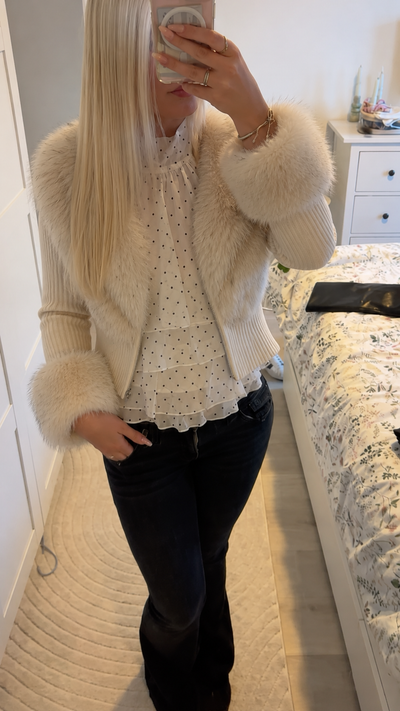 IVY - FELLKRAGEN STRICKJACKE
