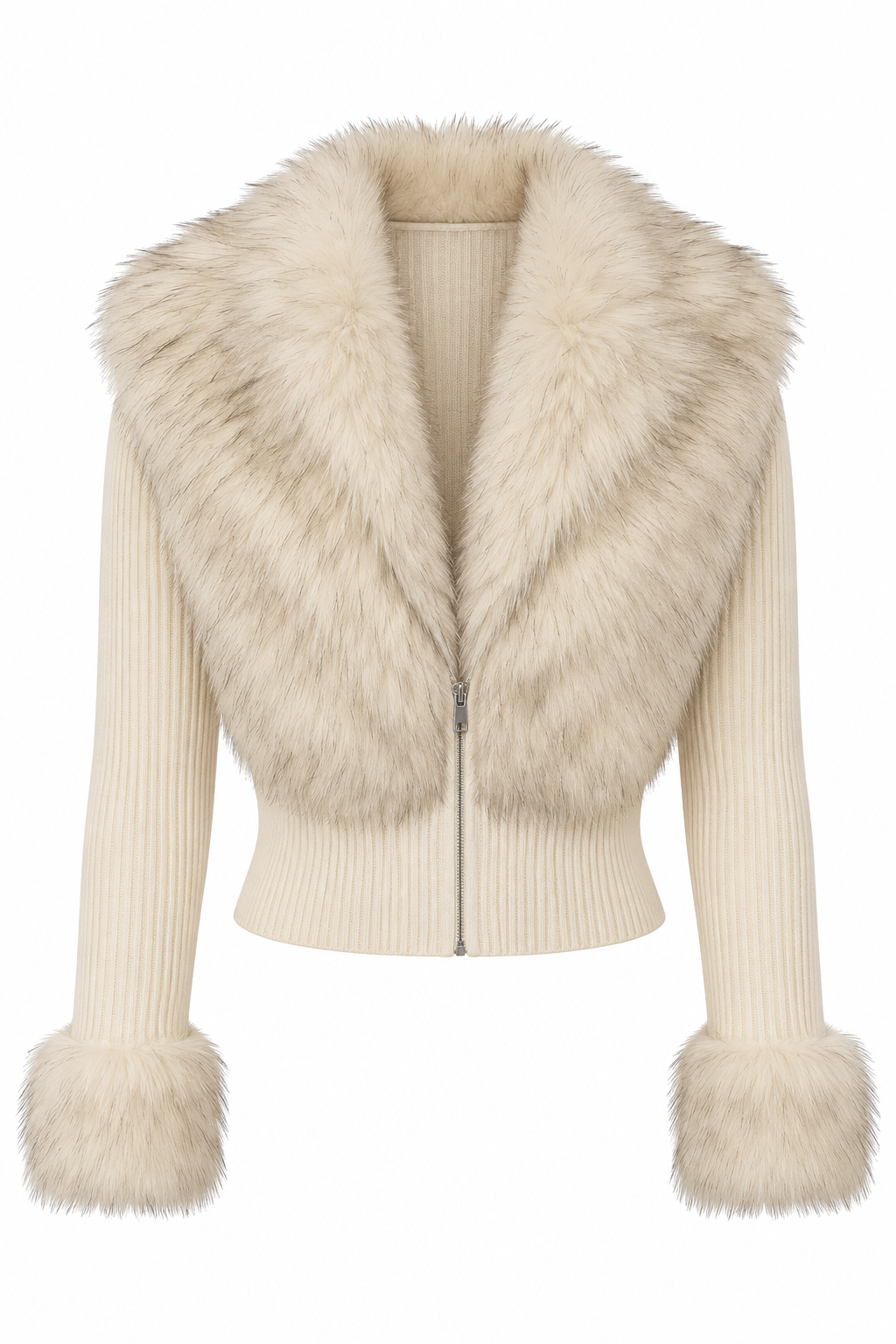 IVY - FELLKRAGEN STRICKJACKE