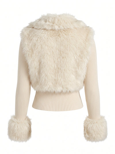 IVY - FELLKRAGEN STRICKJACKE