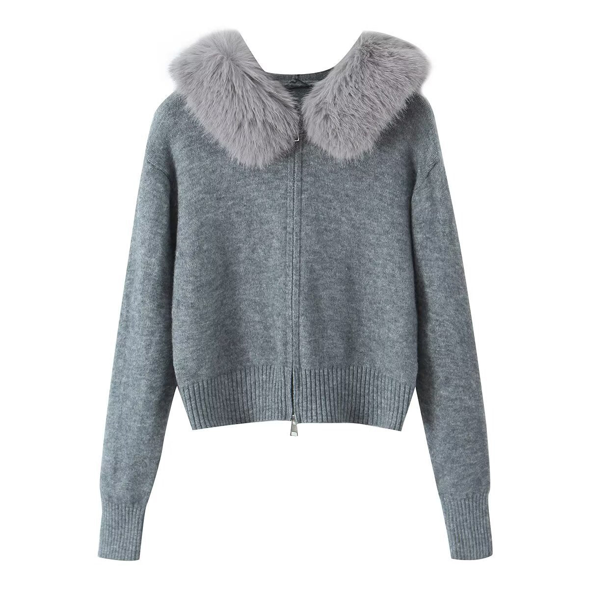 ELLA - KAPUZEN STRICKJACKE