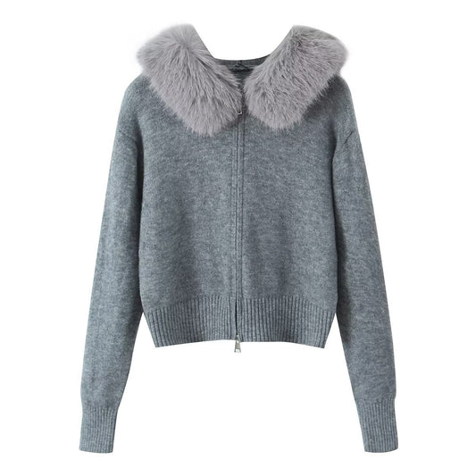 ELLA - KAPUZEN STRICKJACKE