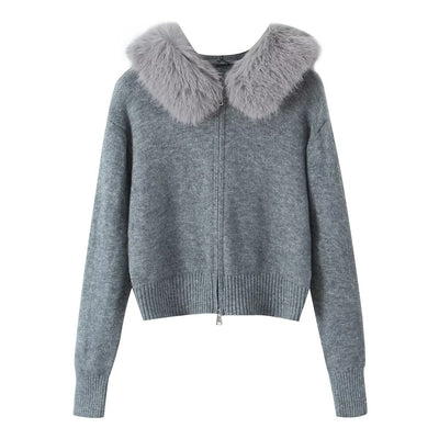 ELLA - KAPUZEN STRICKJACKE