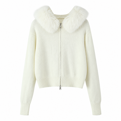 ELLA - KAPUZEN STRICKJACKE