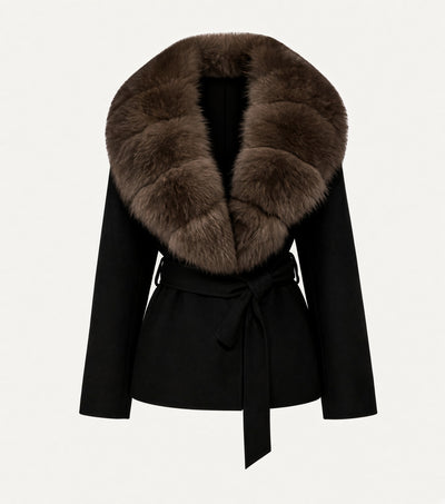 HAZEL - CAPPOTTO CON COLLO DI PELLICCIA